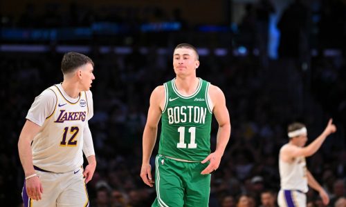 Payton Pritchard, Jaylen Brown bury Lakers as Celtics cruise to 22-point win