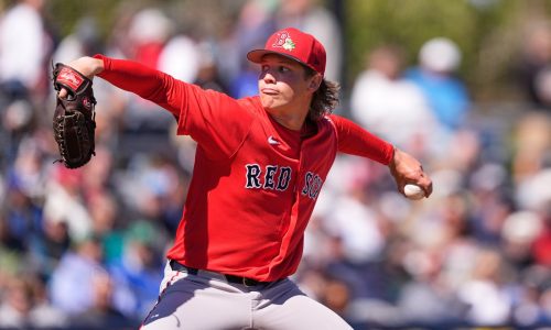 Fueled by offseason gains, Red Sox rookie impresses in spring debut