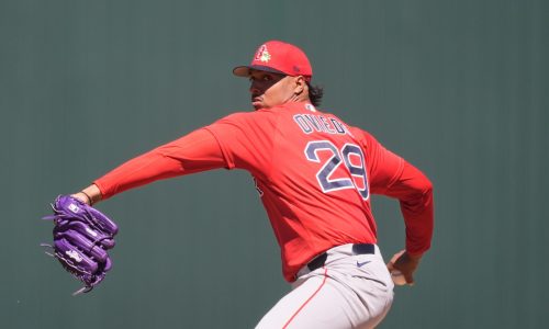 Red Sox rotation contender walks three in shaky spring debut