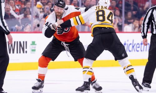 Bruins drop another roadie, 3-1, in Philadelphia