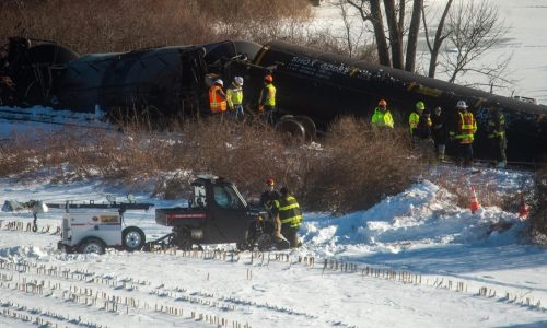 Freight train derails in Connecticut, sending cars carrying liquid propane into river