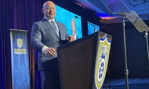 Teamsters rally in Boston to boost scholarship fund to fight AI threat