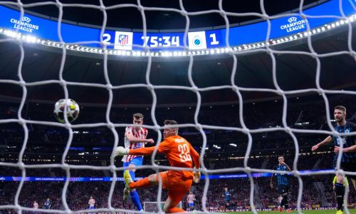 Atlético de Madrid despacha a Brujas con tripleta de Sorloth