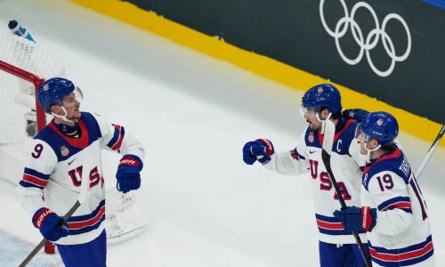 Team USA prevails over Latvia, 5-1, in Olympic opener