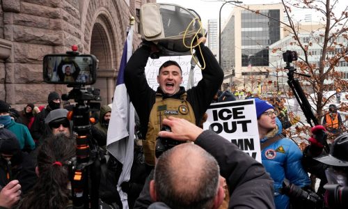 Far-right provocateur faces felony charge for damage to ‘Prosecute ICE’ sculpture