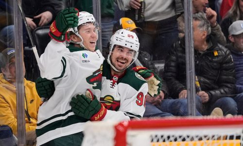 Boldy hat trick sends Wild to break on a high note