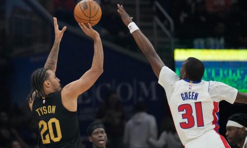 Jalen Tyson y James Harden guían a Cavs a victoria sobre Pistons por 113-109