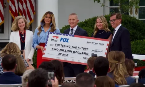 First Lady Unveils Racing Collaboration, $2 Million in ‘Fostering the Future’ Scholarships