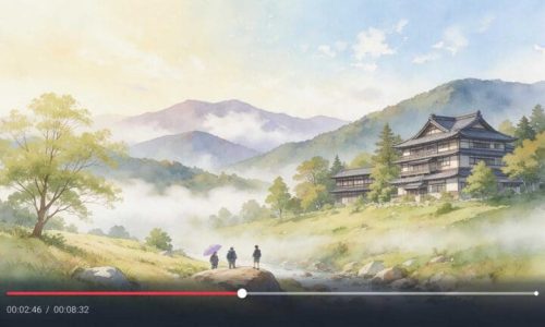 Animate Watercolor Paintings into Flowing Visual Scenes