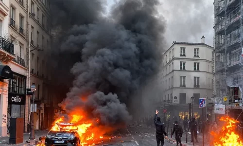 Chaos and Violence Grip France as Far-Left Mobs Storm City Halls, Torch Streets